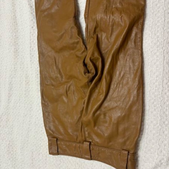 Vintage Leather Bell Bottom Pants - Picture 2 of 3